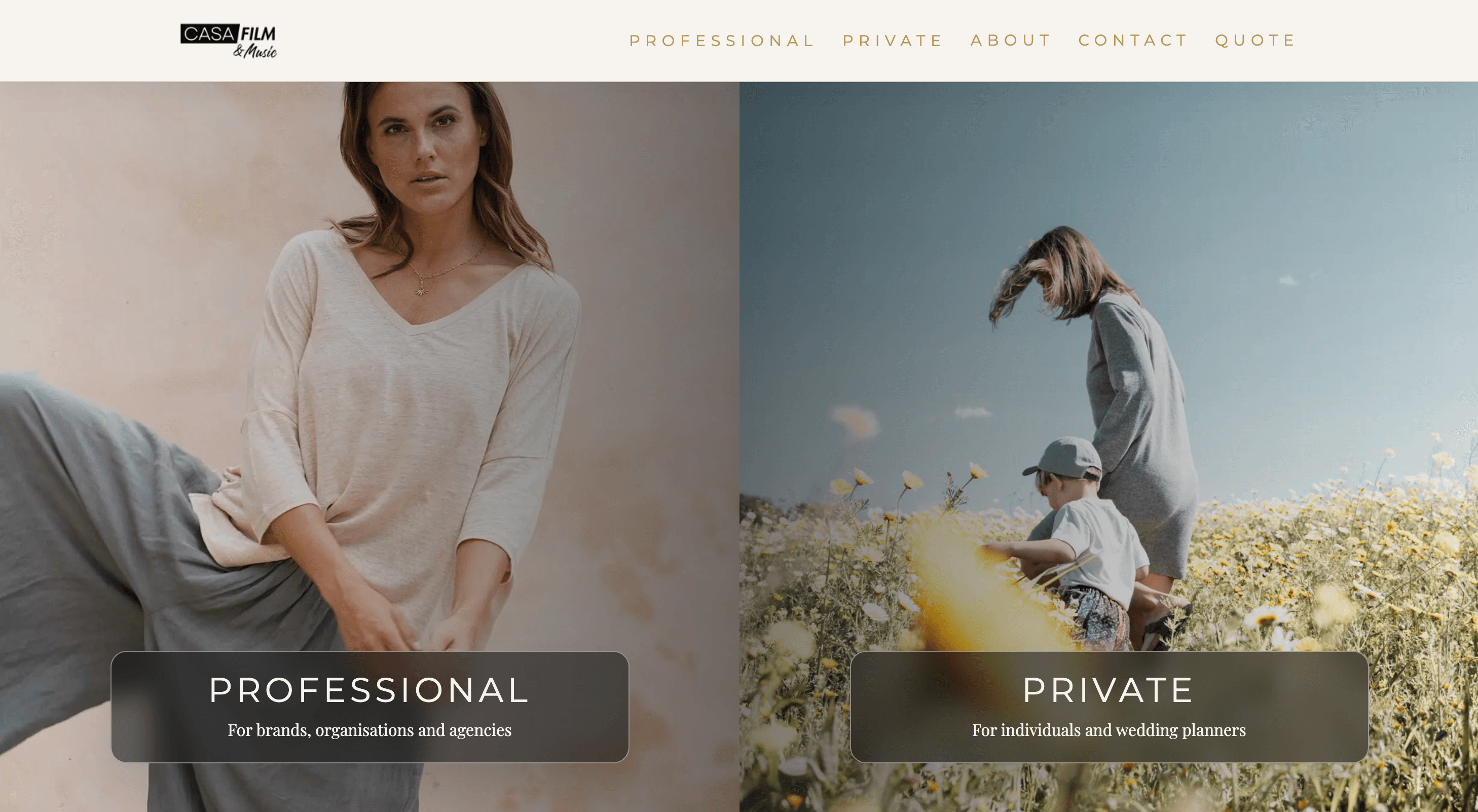 Casa Film & Music website screenshot