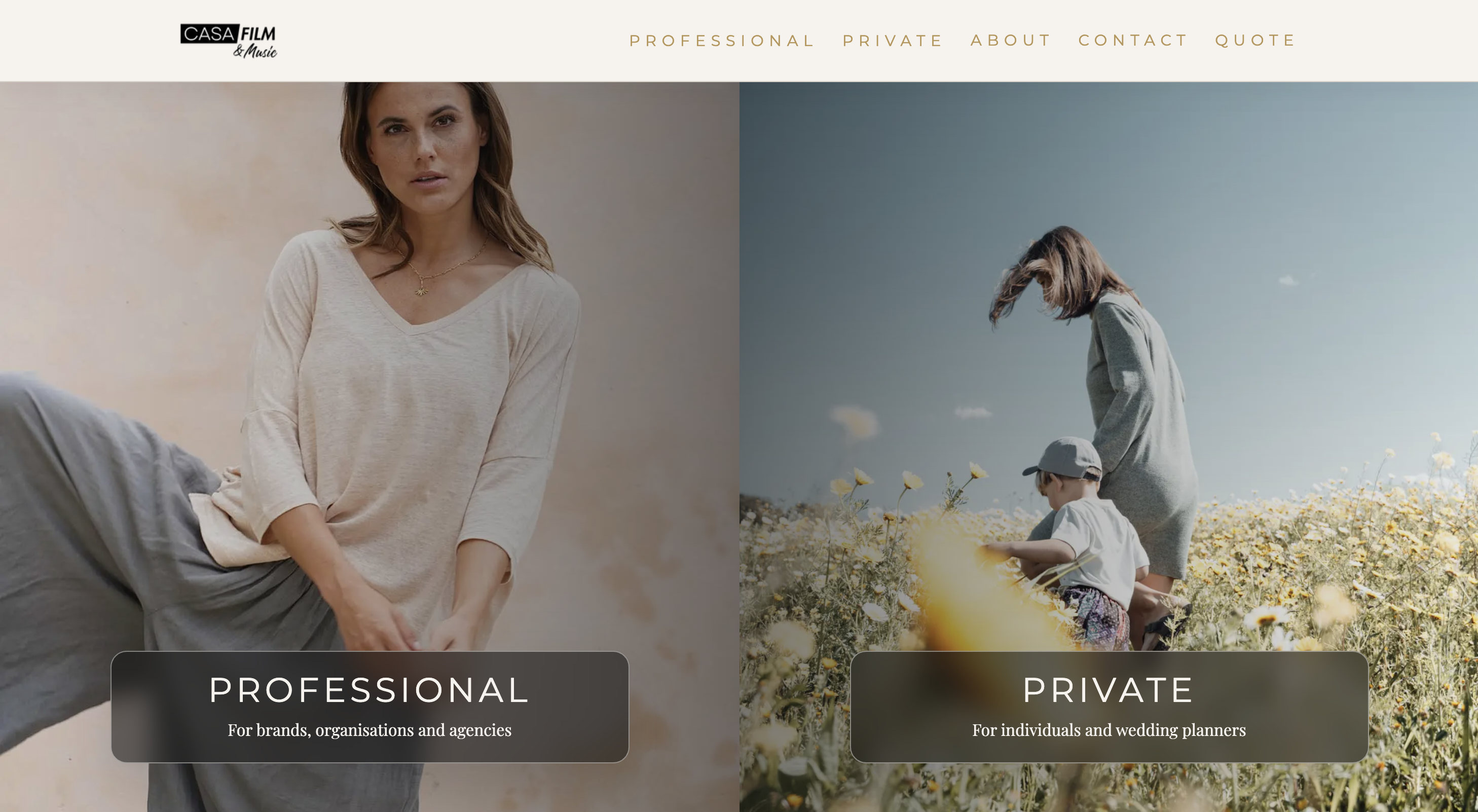 Casa Film and Music website screenshot