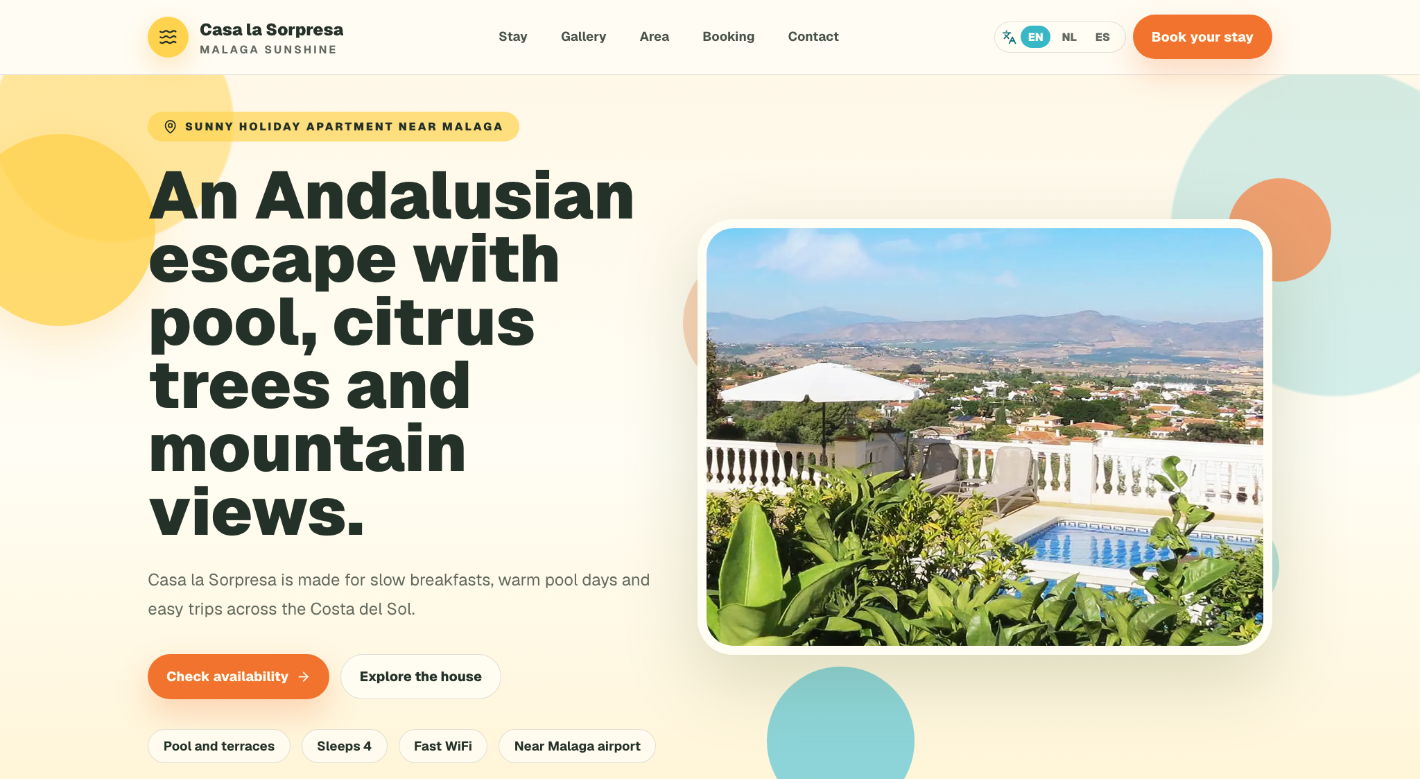 Casa la Sorpresa website screenshot